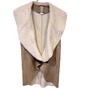 Dolan Size M Women’s Faux Suede Sleeveless Oversized Vest Granola Style